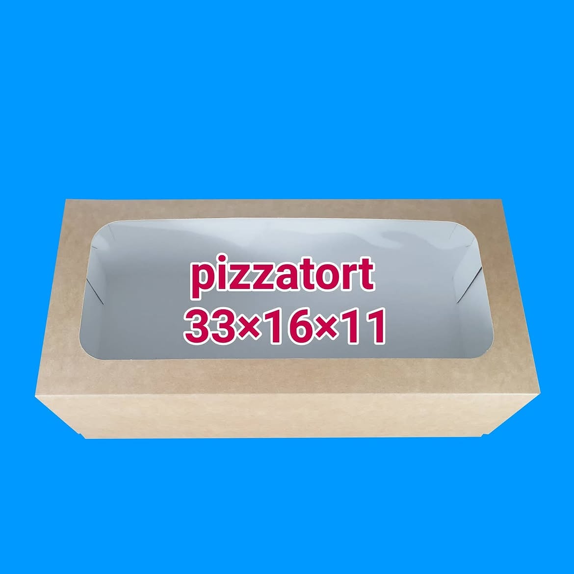 Коробка для рулета 33*16*11 см крафт с окном. В упаковке 100шт